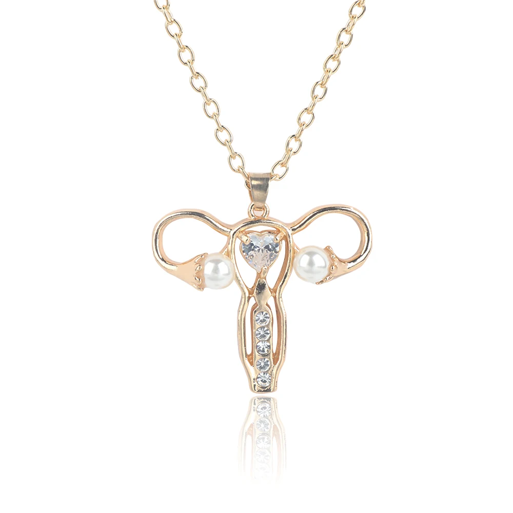 

Female Stereo Uterus Implying Necklace That It Is Everyone Responsibility To Love Women Robe Stylish Personality for All Women