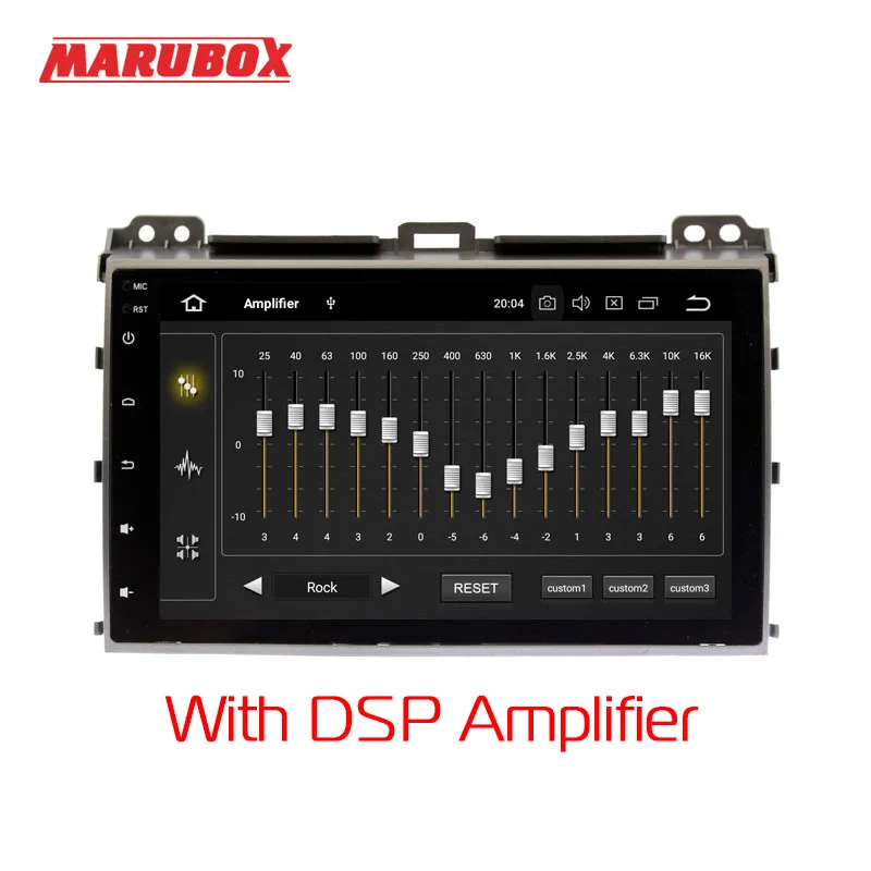 MARUBOX 9A107PX5,Штатная магнитола для Toyota Land Cruiser Prado, Lexus GX 2002- 2009,Головное устройство на Android 9.0, Восьмиядерный процессор,оперативная память 4 Гб,встроенная память 32Гб,Radio модуль TEF6686NXP - Цвет: With DSP Amplifier