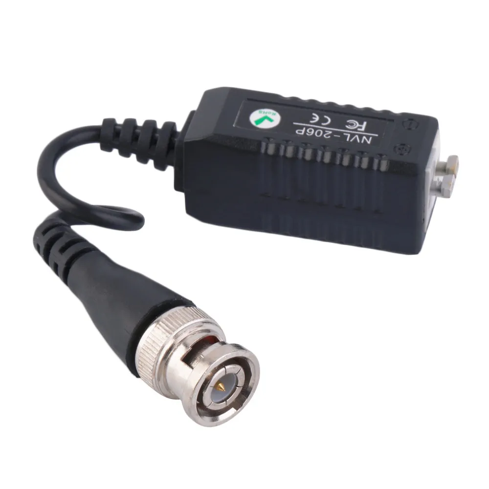 1 Pair HD CCTV Via Twisted Video Balun Transmitter For CCTV Camera DVR For CVI/TVI/AHD 0-300m Black Wholesale