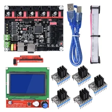 BIGTREETECH SKR V1.3 32 Bit 3D Printer Controller Board With 12864 LCD TMC2208 A4988 Compatible Smoothieboard 3d printer diy biqu rumba 3d printer rumba control board lcd 12864 controller display jumper wire a4988 or drv8825 for reprap 3d printer