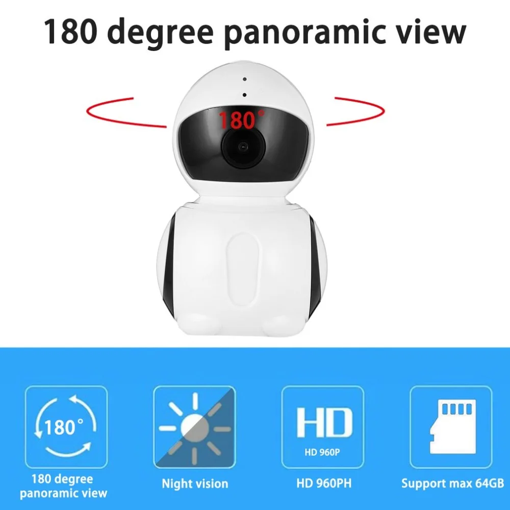 

Penguin Wireless WiFi Panoramic Camera 180 Degree 1.3MP Home Security Baby Monitor IP Camera Night Vision FV-G1804