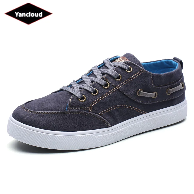 حار بيع 2019 الصيف الرجال الدنيم عارضة حذاء قماش مصباح أنيق لينة الذكور أحذية تزلج تنفس الشقق أحذية رياضية