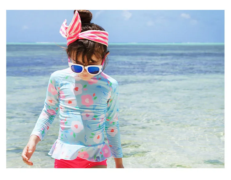 Костюм для купания из двух предметов для девочек, новая летняя пляжная одежда для детей, купальный костюм, розовый купальный костюм, милая одежда для плавания, купальный костюм для маленьких девочек