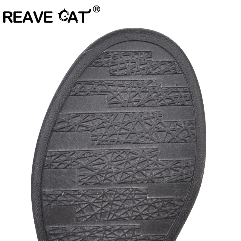 REAVE CAT/женские сапоги до середины колена; женские зимние сапоги с пряжкой, визуально увеличивающие рост; теплая обувь из флока на меху; Новое поступление; A110