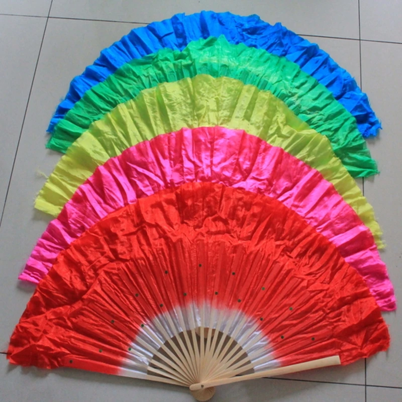 

Free shipping 20pcs/lot Chinese dance fan silk veil with 5colors available