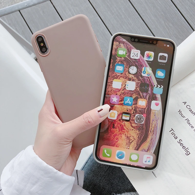 Ультратонкий однотонный чехол для Xiaomi Mi 8 Lite 9 SE A1 A2 5X 6X Mi6 Note 3 Mix2s Max Pro мягкий из