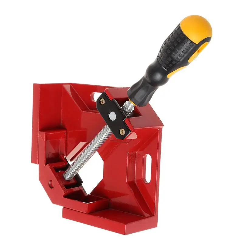 

Aluminum Single Handle 90 Degree Right Angle Clamp Woodworking Frame Clip Folder Tool