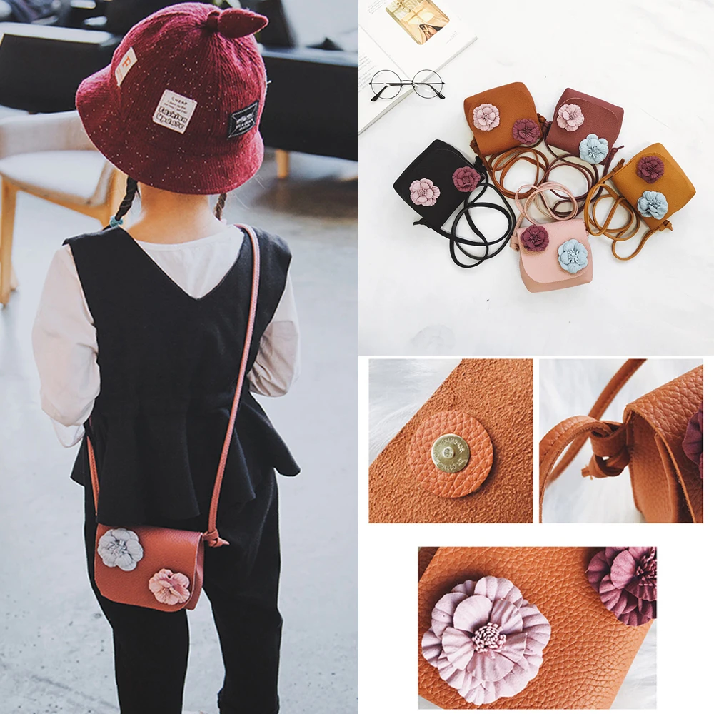 Малышей плюшевый рюкзак мини Детская сумка через плечо сумки обувь для девочек кожаный бумажник кошелек цветы