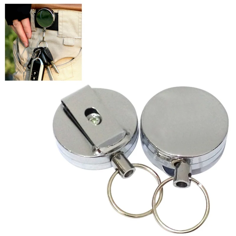 

High Resilience Steel Wire Rope Key Ring Retractable Alarm Key Ring Anti Lost Key chain Outdoor Tool Event Party Favors Gifts