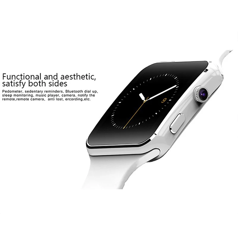 X6 Смарт-часы с поддержкой SIM 32GBTF карта камера умные часы спортивные мужские Bluetooth циферблат с камерой сенсорный экран для Android IOS