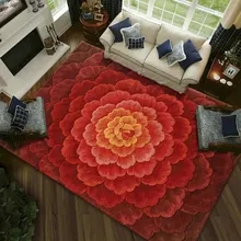Красный цветочный шерстяной Большой размер ковры для гостиной спальни классическая Вышивка ковры с узорами напольные украшения ковры