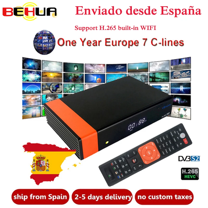 Спутниковый ресивер Gtmedia V8 NOVA HD DVB S2 встроенный Wi Fi поддержка H.265 декодер Cline set top TV
