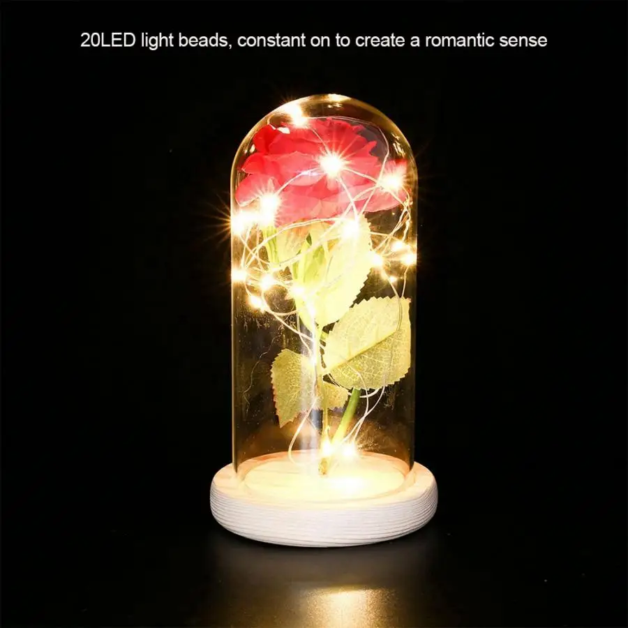 

Simulation Rose LED Night Light Decoration for Valentine's Day Wedding Anniversary Decoration Night Light