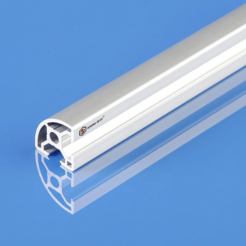 

Half Round T Slot Silver/Black Anodized 3030R 30*30R Extrusion Aluminum Profile for / Exhibition Worktable