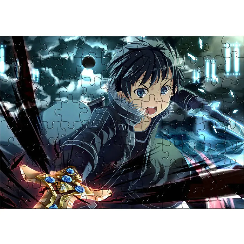 

120pcs/box Sword Art Online SAO Anime Puzzles Toys Children Paper juguetes Jigsaw Puzzles toys for Kids brinquedos