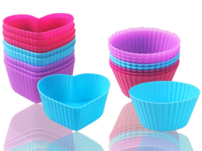 heart shape silicone muffin cup 21