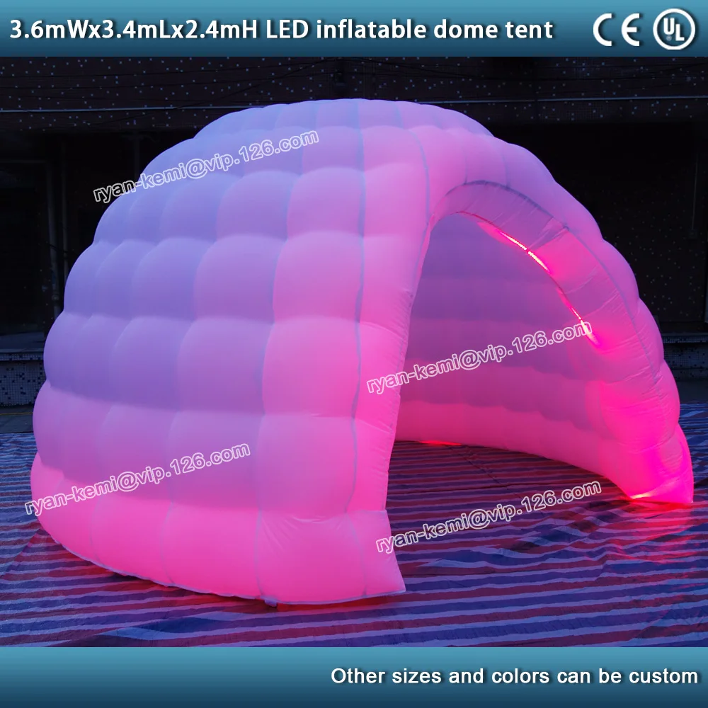 LED lighting inflatable igloo dome