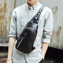 Tidog Корейская кожаная сумка с карманом модная повседневная нагрудная сумка