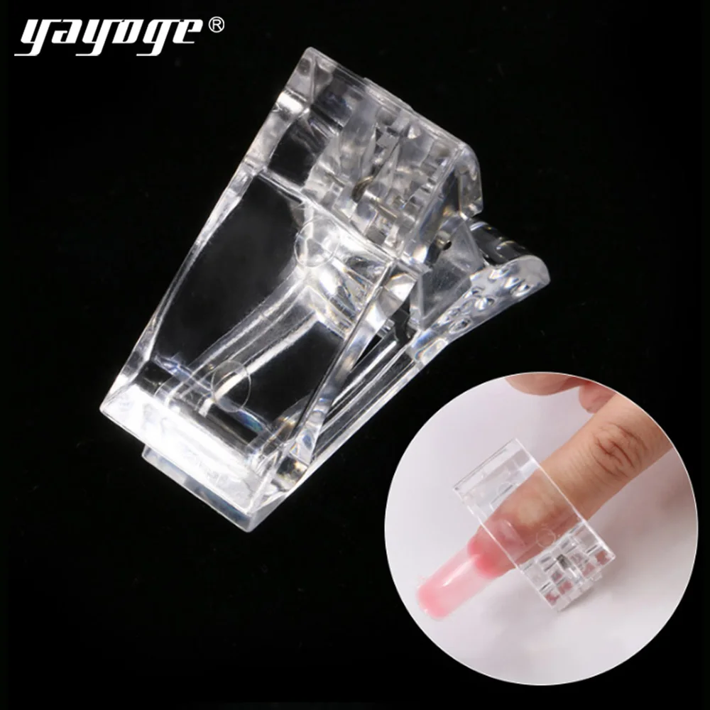

Yayoge Clear Color Quick Extension Builder Nail clip Plastic Nail Tips For Poly Gel UV LED Nail Art For Manicure Salon
