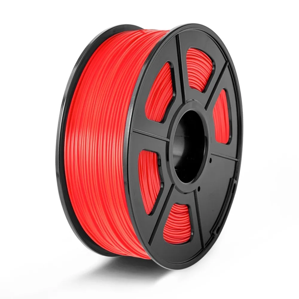 SUNlU PLA Филамент для FDM 3d принтера 3,0 мм Разлагаемый Пластик PLA 3D печатные материалы 1 кг/рулоны высокое качество Филамент - Цвет: 3.0-luminous red