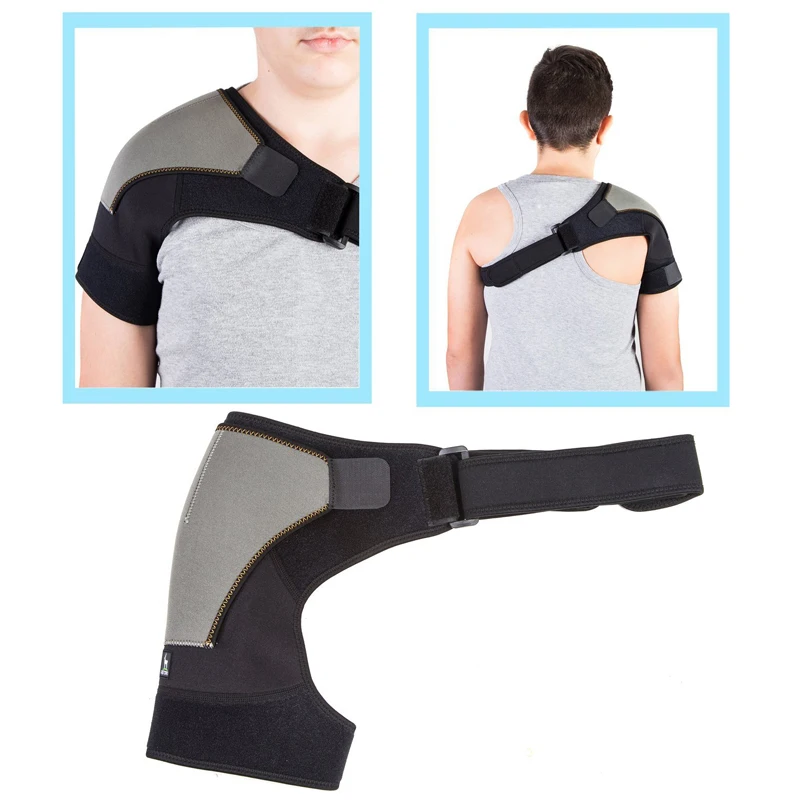 1 шт. плечевой бандаж регулируемая поддержка плеча с подушечкой давления для предотвращения травм, растяжения, боли, тендинит