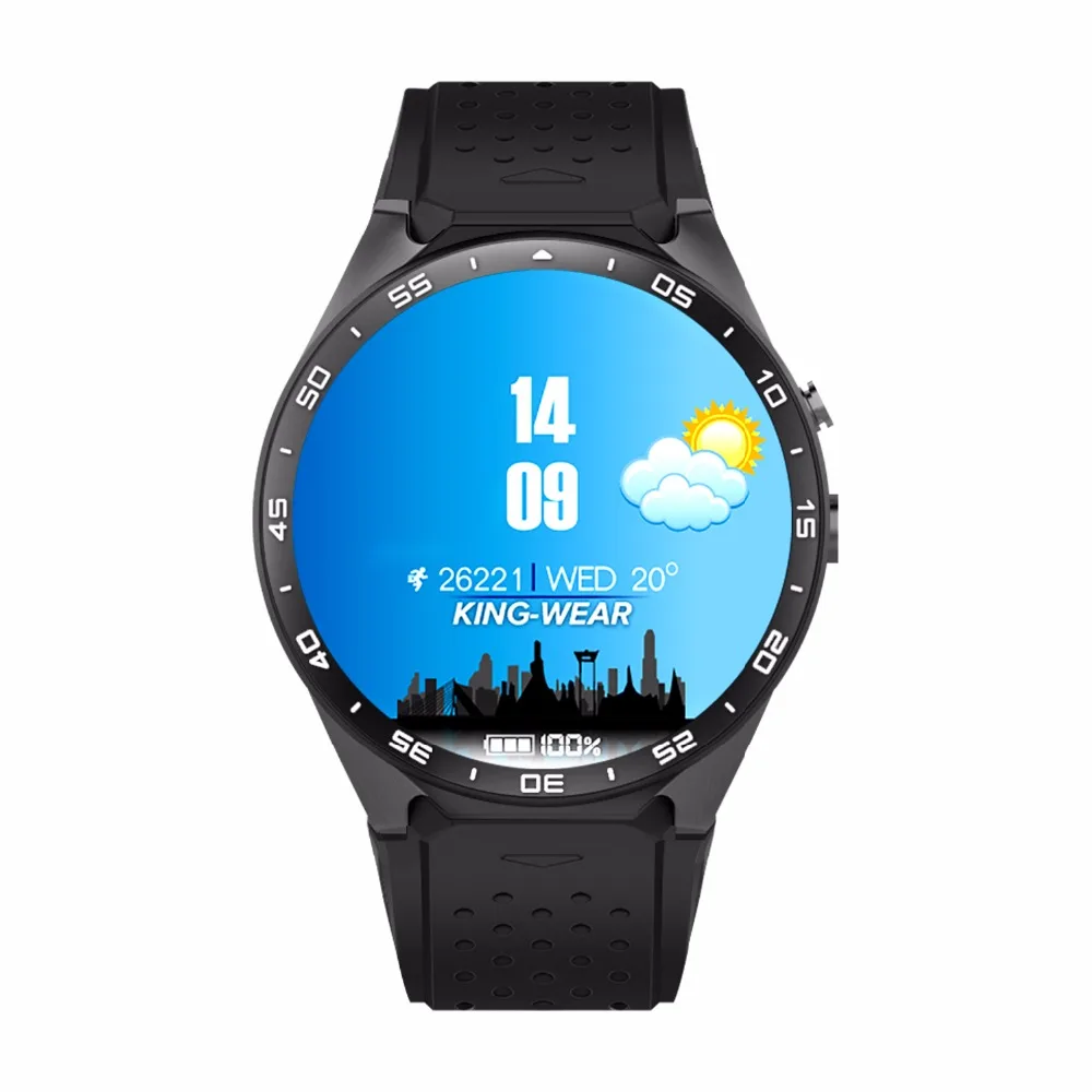 Новое поступление KW88 android 5,1 Bluetooth SmartWatch телефон 1,3" 400*400 3g wifi 2.0MP камера Датчик частоты сердечных сокращений датчик гравитации шагомер