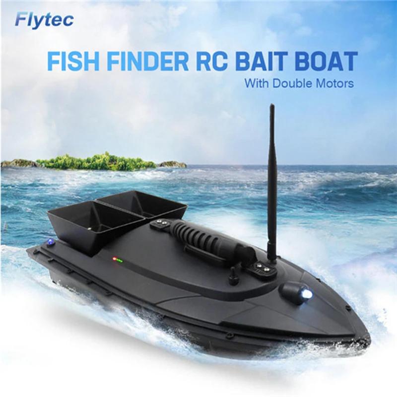 

Flytec HQ2011-5 Intelligent Remote Control Nesting Boats Locating Fish Positioning 5.4km/h Night Light Dual Motor Fish Finder