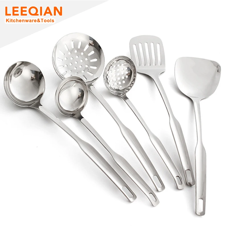 Stainless Steel Cook Tools Set Skimmer Slotted Turner Soup Ladle