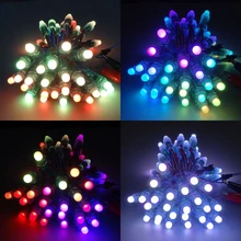 DC5V 12 мм ws2811 IC полноцветный светодиодный пиксельный модуль IP68 Водонепроницаемый независимо адресуемый цифровой RGB рекламный светильник