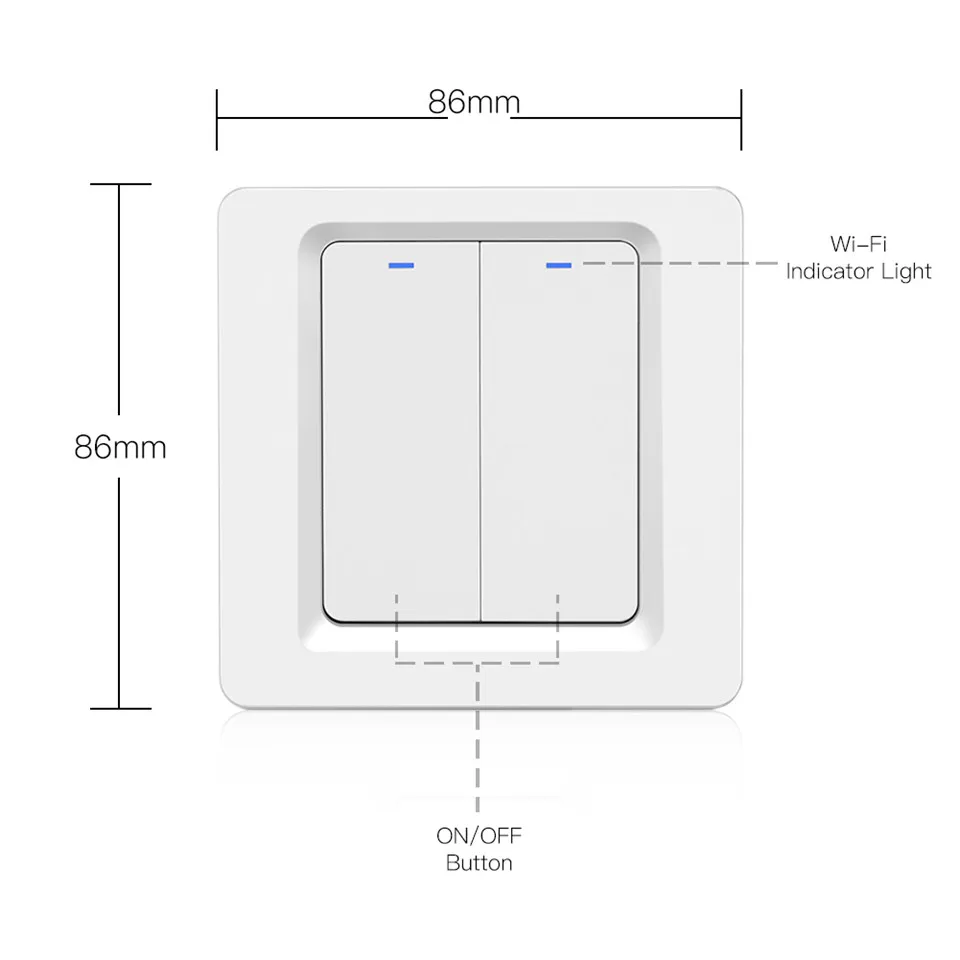 Wi Fi Кнопка дистанционный переключатель освещения Smart Life/туя приложение дистанционное управление работает с Alexa Google дома для голос