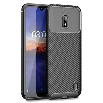 

50pcs/lot For Nokia 2.2 Flexible Carbon Fiber Shockproof Rugged Case For Nokia 2.2