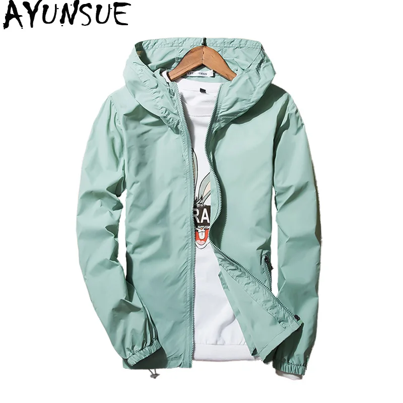 astounding  AYUNSUE Coat Women 2019 Summer Sunscreen Windbreaker Jacket Plus Size Sun-protective Clothing Coupl