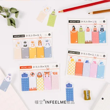 

Japanese Style Sticky Notes DIY Bookmark Stickers Cute Diary Decor Sticker Memo Pads Kawaii Notepad Gifts Stationery