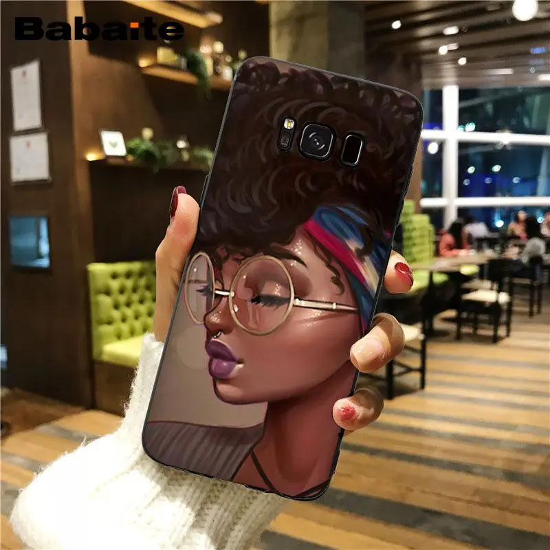 Babaite меланин POPPIN Black Girl Ультратонкий чехол для телефона с узором Samsung GALAXY s6 edge plus s7