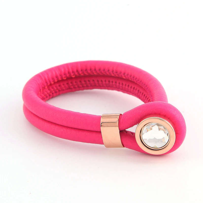 Moda joyería (2 unidades) cuero Mi moneda cambiar oro brazalete con cristal moneda Moda joyería (2 unidades) cuero Mi moneda cambiar oro brazalete con cristal moneda