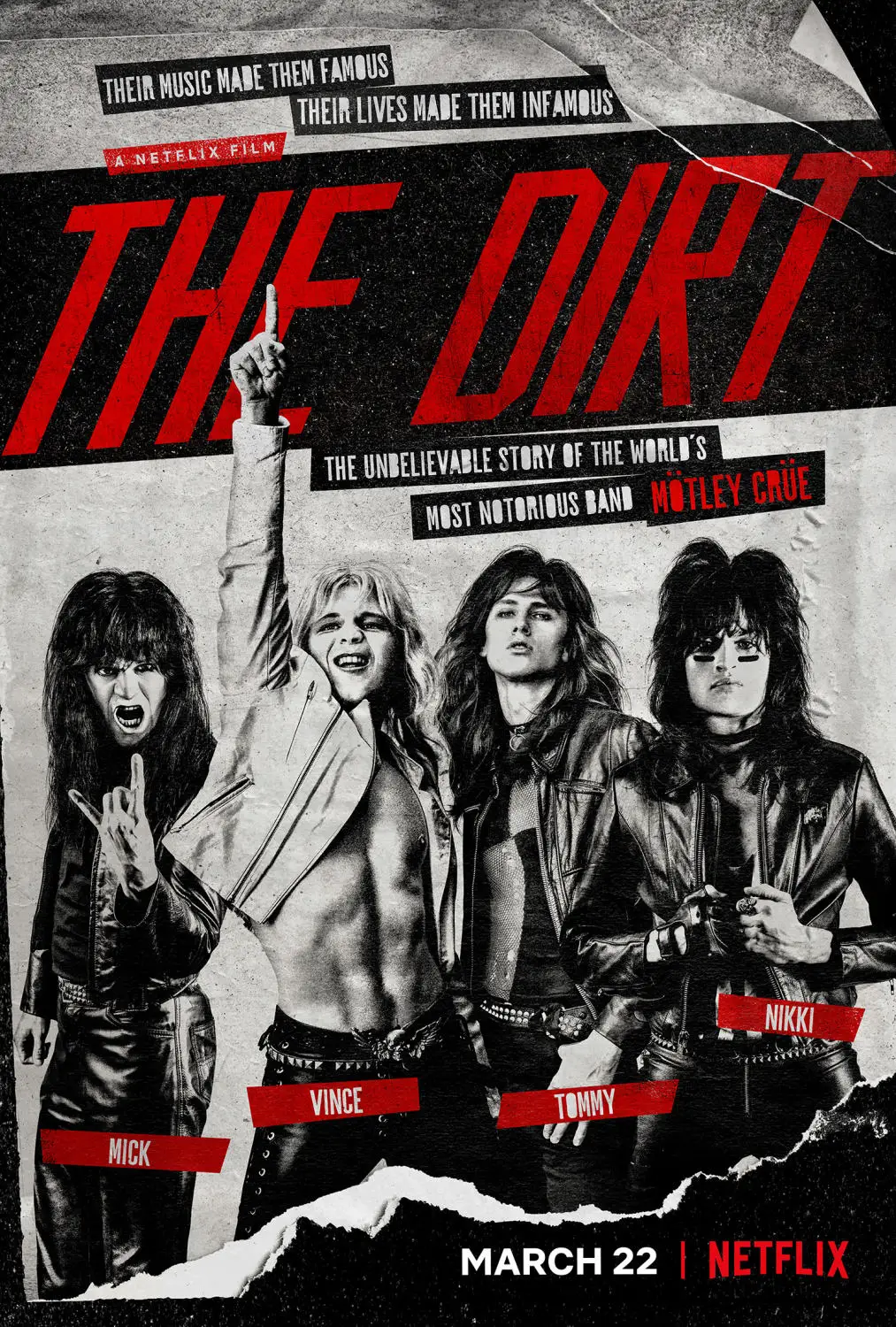 

F-372 The Dirt Motley Crue American Rock Musical Poster Art Print Light Canvas Wall Decoration 32x48 24x36 30x20Inch