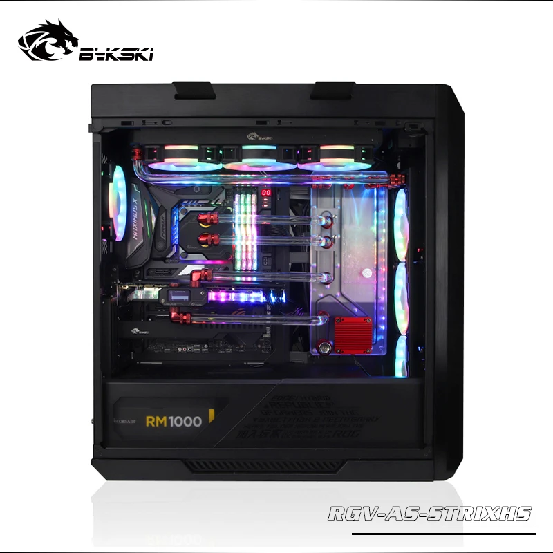 BYKSKI акриловая водная доска решение для ASUS ROG Strix Helio чехол, поддержка ddc насос, резервуар заменить резервуар для воды RGV-INW-805