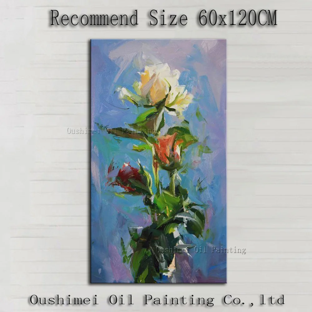 

Wholesale High Quality Impression Flower Oil Painting On Canvas Hand-painted Canvas Flower Painting For Living Room Decoration