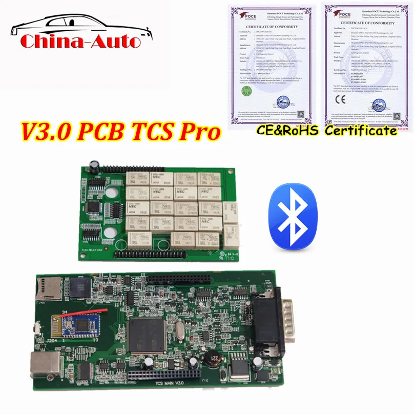 Самая низкая цена OBDIICAT-CDP TCS V3.0 PCB,00 с Keygen VCI с bluetooth OBD2 Диагностический Инструмент TCS PRO для автомобиля/грузовика