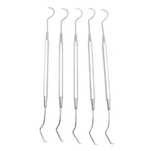 5 шт. стоматологический щуп с зеркалом из нержавеющей стали, стоматологический стоматолог, подготовленный набор инструментов, набор для ухода за зубами, пинцет, мотыга, серповидный скалер