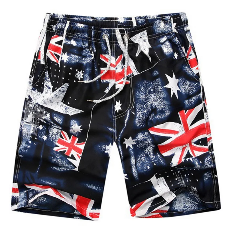 4XL Summer Beach Men Shorts with Pocket Straight Male Casual Drawstring Short Men Plus Size Nylon Loose bermuda masculina - Цвет: as picture