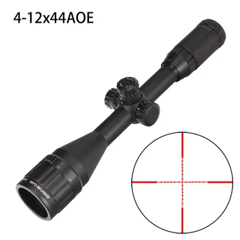 

Hunting 4-12X44 AO Riflescope Tactical Optical Sight Full Size Mil Dot Red Green Blue llluminate Reticle Turrets Lock Scope