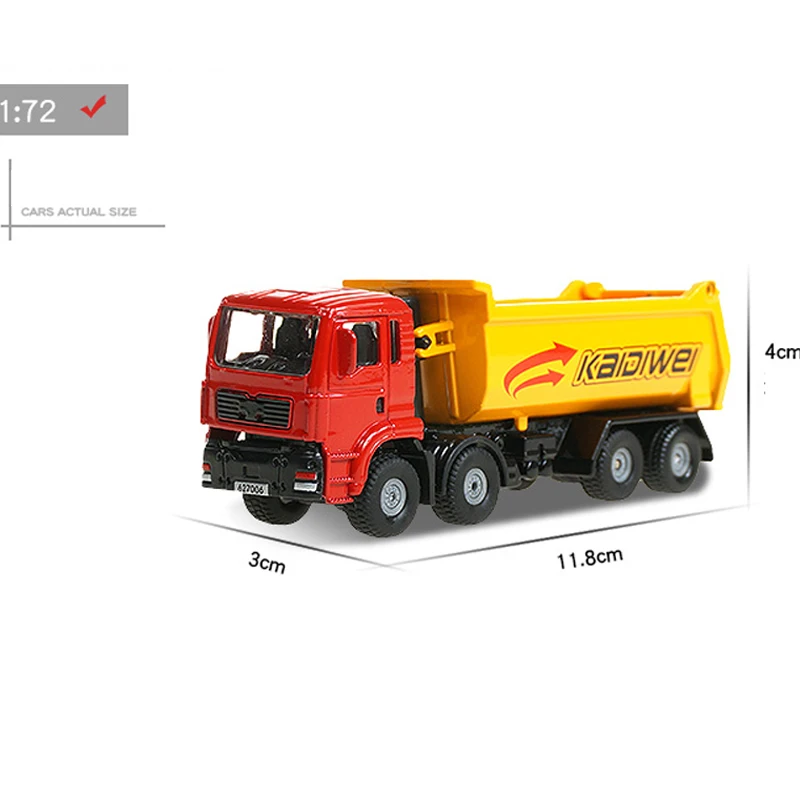 Самосвал KDW из сплава литая Инженерная техника модель 1:72 имитация разгрузки