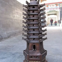 USPS в США S0733 Тибет Буддизм Красный Бронзовый Драконы Будда ступа пагода башня