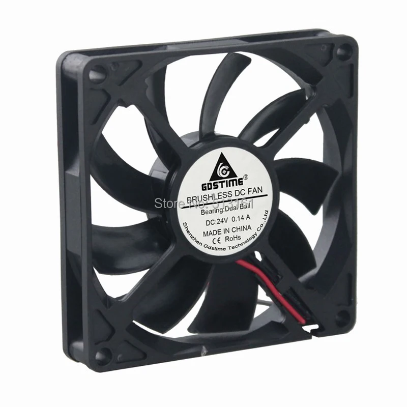 

2 Pieces 80mm 8015B 80*80x15mm 24 Volt 2Pin Ball Bearing DC Cooler Fan