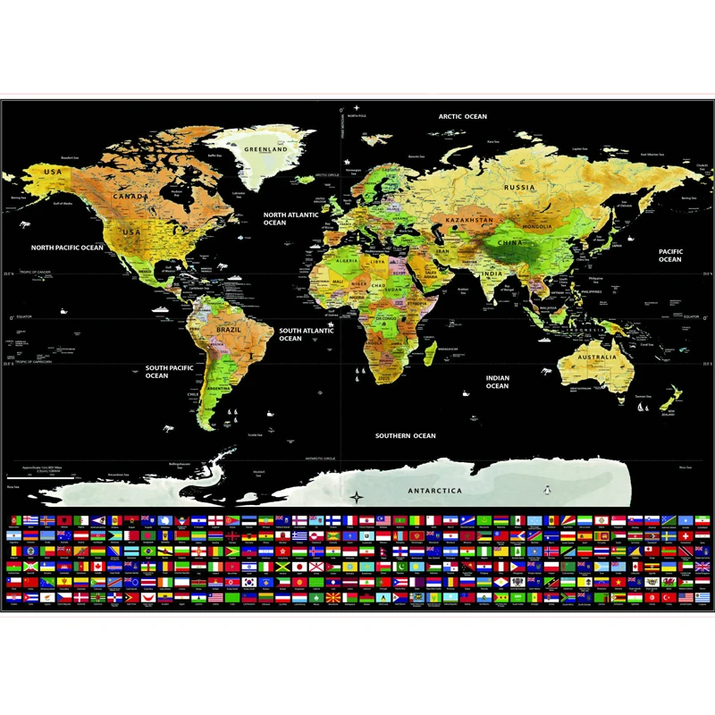 Скретч с картой мира-лучший подарок для путешественников и исследователей, офисные принадлежности материалы для социальных исследований
