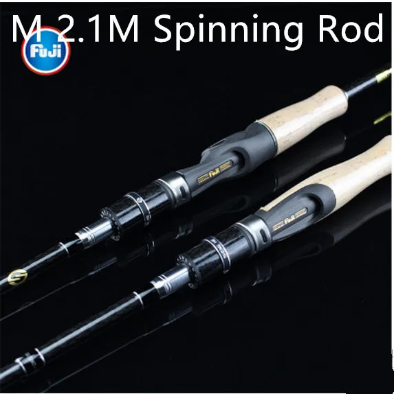 FUJI REEL SEAT AND RING 2.1m M Canne Spinning Fishing Rod Spinning 2