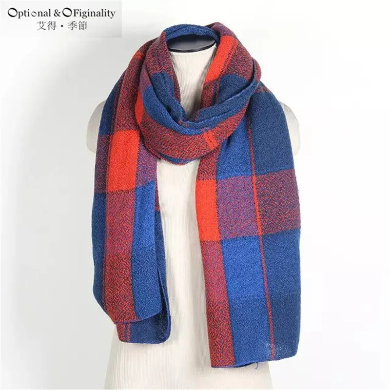 2016 New Large Soft Scarf Pashmina Winter Warm font b Tartan b font Scarves Design Mix