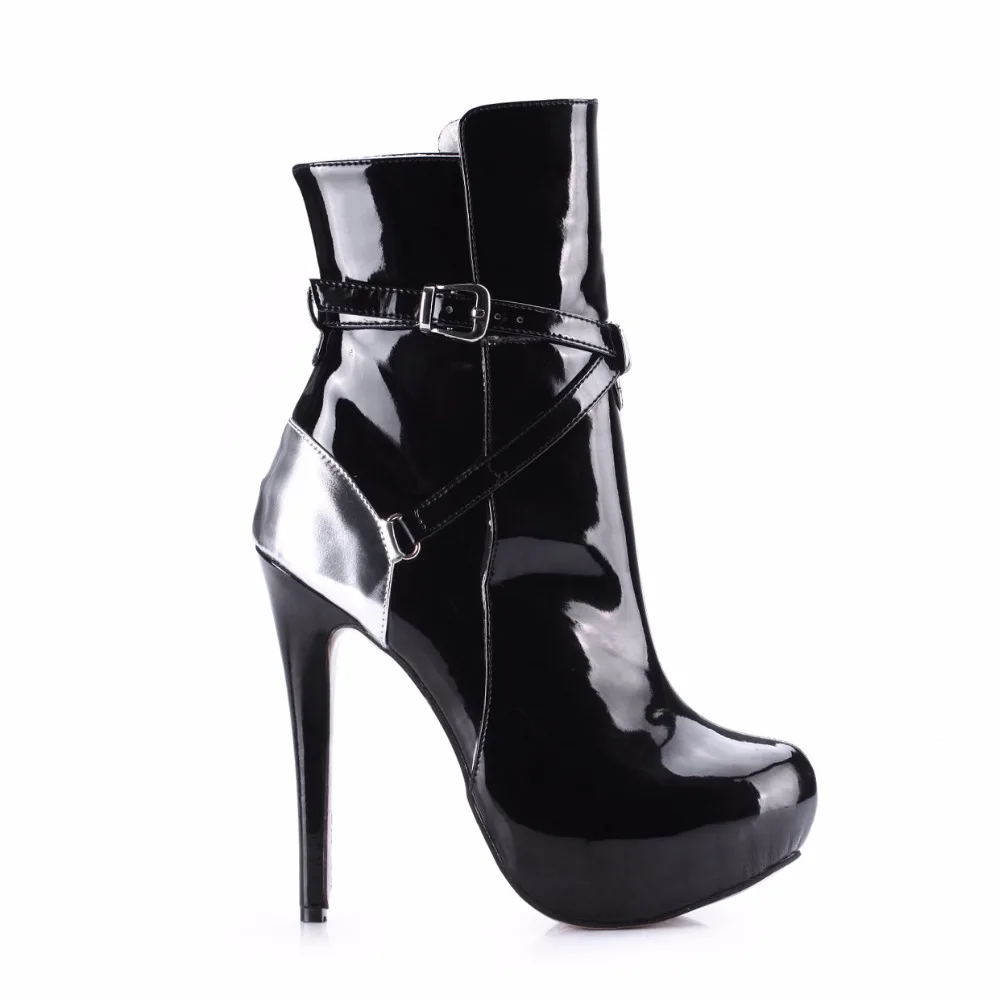 

2018 Spring Autumn Winter thin high heels woman brand ankle boots platform sexy boots for women black
