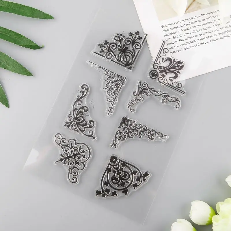 

Corner Silicone Clear Seal Stamp DIY Scrapbooking Embossing Photo Album Decorative Paper Card Craft Art Handmade Gift